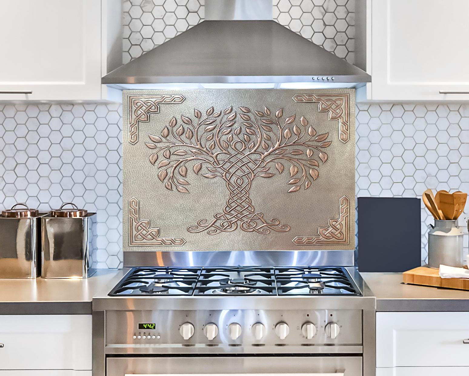 Tempered Glass Kitchen Backsplash & Stove Splashback - 30x16 Inches, Heat & Stain Resistant, Easy Install