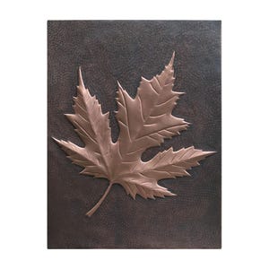 Handcrafted Copper Maple Leaf Wall Art: Rustic Modern Decor