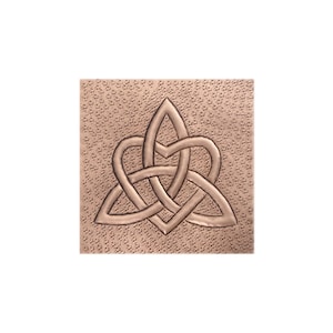 Hammered Copper Celtic Knot Tile: Decorative Wall Accent