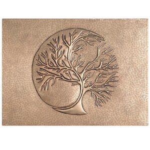 Arte de parede em formato de árvore da vida em cobre martelado: toque rústico para casa