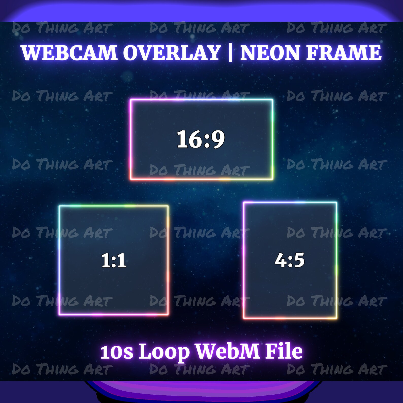 Vtuber Assets | Twitch Overlay Webcam Design | Stream Overlay Package ...