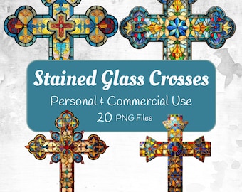 Religious Clip Art, Stained Glass Crosses, Commercial Use, Christian Religions Clipart Collection, Stations Of The Cross