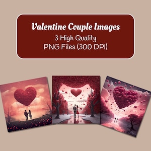 Valentinstag Paar Bilder, liebevolle Paar Herzen Bild PNG | Sofortdownload | Digitaler Download | kommerzielle Nutzung