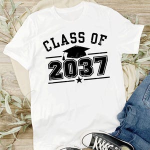 Class Of 2037 Shirt, 2037 Graduation Shirt, First Day of School Shirt, Grow With Me Shirt, Kids Shirt