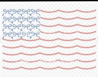 American Flag Bow Png, Bow American Flag July 4th Digital Design, American Flag 4th July PNG, Bow Flag Png, Patriotic PNG