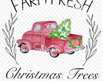 Árbol de Navidad fresco de granja PNG, Feliz Navidad Png, Árbol de Navidad Png, Navidad retro Png, Vacaciones de Navidad Png, Linda Navidad Png