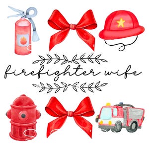 Fire Wife Coquette Png, Fire Hydrant and Bows Png, Firefighter Life ...
