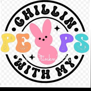 Easter Marshmallow Bunny Peep Pastel PNG, Easter Peeps Png, Easter Day, Cool Peeps png, Chillin with my Peeps png, Spring Cute Peeps png