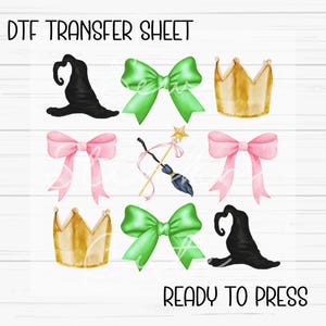 Witch Duo Inspired Coquette DTF, Dtf Transfer Sheet, Ready to Press, Custom Dtf, Diy Heat Transfer, Coquette Aesthetic Shirt