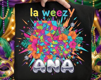 La Weezy Ana PNG, Louisiana Mardi Gras, Carnival Disco Ball Art (Digital Download)