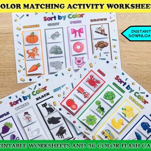 Farbzuordnungsspiel: Montessori Busy Book zum Ausdrucken (PDF-Download)