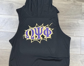 Omega Psi Phi Fraternity Hooded Workout Tank