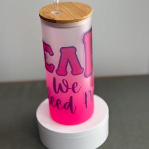 Sigma Lambda Gamma Iced Coffee Cup w/Bamboo Lid