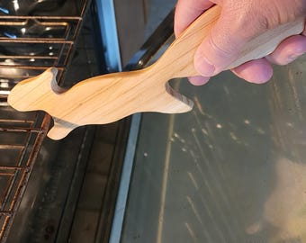Squirrel Oven Pull Wooden Oven Rack Grabber Rack Safety Tool Oven Bake A Saurus Rex Kitchen Gift Personalized Tool Baker Gift Idea Custom