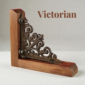 Rustic Library Decor Vintage Inspired Victorian Style Metal Bookend Desk Organization Home Accent Elegant Display Book Holder Office Set Victorian