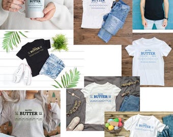 Butter Lover Sweatshirt, Funny Baking Shirt & Trendy PNG Download for Foodie Gift, Salted Butter Baker, Butter, PNG, baker gift, trendy,