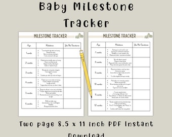 Neutral baby milestone tracker, milestone checklist, baby checklist, infant milestone checklist, milestone development,baby development list