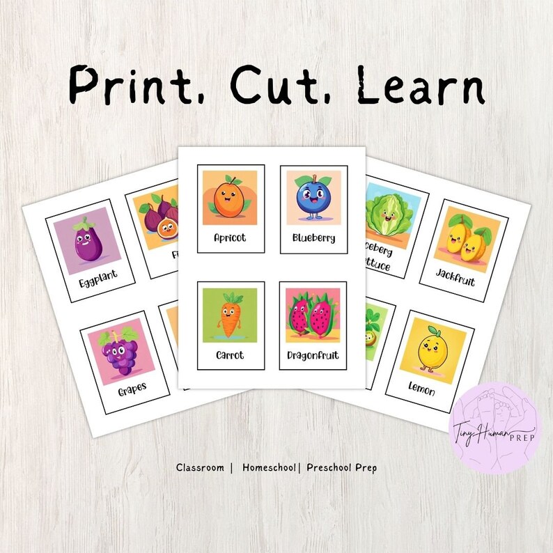 Alphabet Fruit and Veggie Flashcards,fruit Flashcards,vegetable ...