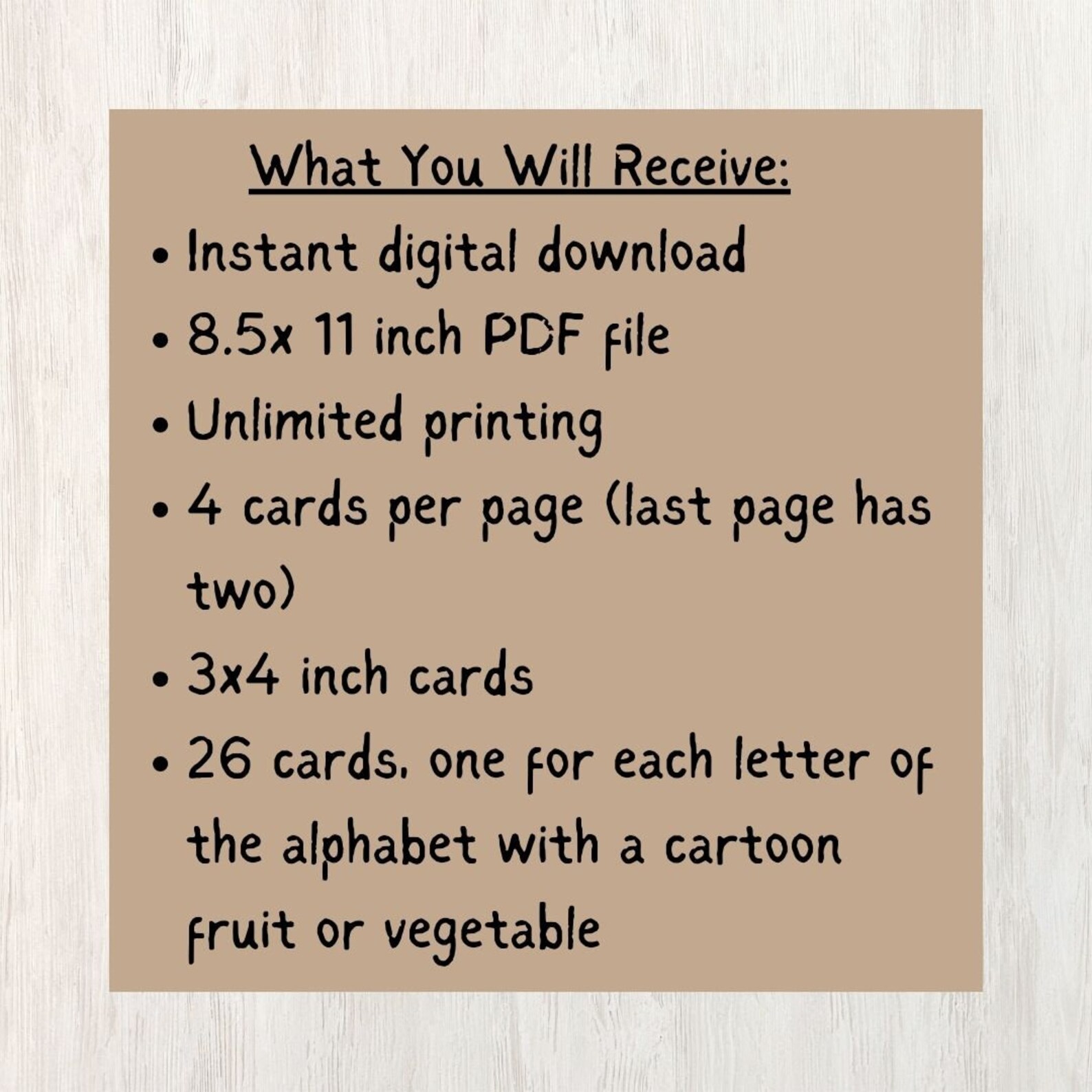 Alphabet Fruit and Veggie Flashcards,fruit Flashcards,vegetable ...