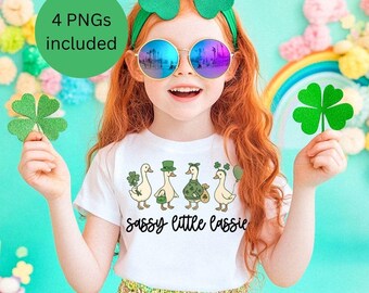 Sassy little lassie toddler png bundle,sassy little lassy png toddler,st patricks goose,lucky goose sweater,sassy goose,girly st patricks