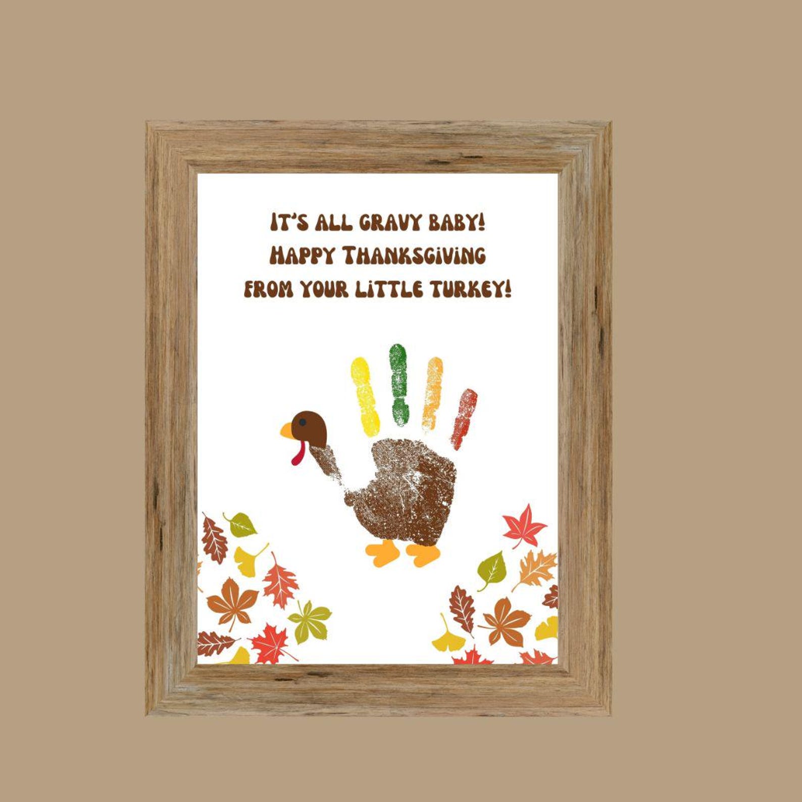 Turkey Post Its Turkey Handprint Art,its All Gravy Retro,from Your Little Turkey,autumn ...