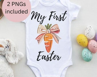 My first easter brushstroke easter png bundle,my first easter gifts,hand painted carrots,carrot coquette bow png,easter brushstrokes png,bow