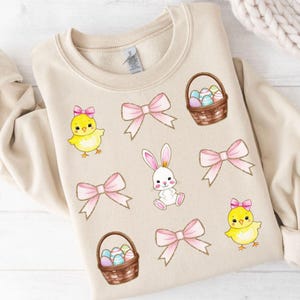 Coquete coelhinho da páscoa e pintinho png, laço rosa com glitter dourado, contorno com glitter dourado, feriado de abril png, pintinho da páscoa png, páscoa com glitter falso, primavera