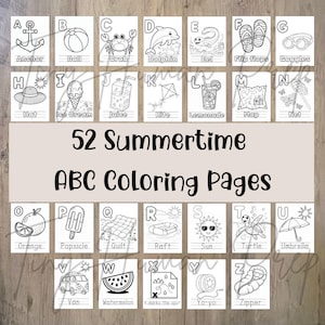Dibujos para colorear del alfabeto de verano, carteles con anclas, letras con anclas, alfabeto de la semana, trazos del alfabeto, reconocimiento de letras, educación en casa