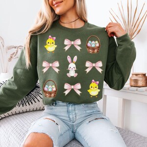 Coquete coelhinho da páscoa e pintinho png, laço rosa com glitter dourado, contorno com glitter dourado, feriado de abril png, pintinho da páscoa png, páscoa com glitter falso, primavera