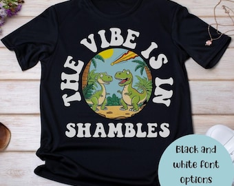 L'ambiance est en pagaille png, sweat-shirt en pagaille, rend l'ambiance étrange, dinosaures sarcastiques, dinosaure météore, tshirt anxiété, menty b, sarcastique png