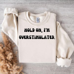 Je suis surstimulé en png, tee-shirt anxiété, produit antisocial, cadeau pour surstimulation, chemise génération z, sweat-shirt dépression, c'est trop fort, menty b