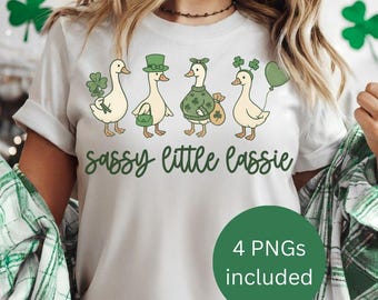 Sassy little lassie goose png,st patricks goose outfit,shamrock st patricks days,sassy little lassy,sassy clover,sassy goose,lucky goose png