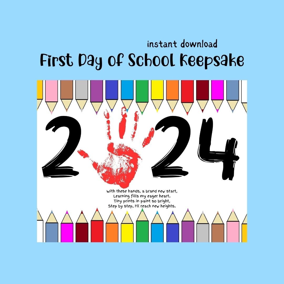 First Day of School Handprint - Il 1080xN.6156661735 Apfa 