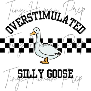 Überreizte doofe Gans png,dumme Gans-Angst,Karo-Gans,menty b, emotionale png, Angst Hoodie, sarkastisches gen z Shirt, antisozial