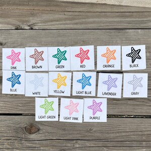15 flashcard a colori e attività di smistamento, colori montessori, insegnare i colori, colorare le stelle, le mie prime flashcard, abbinamento dei colori, libro occupato