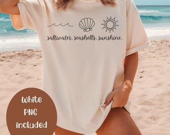 Minimalist beach icon png bundle,saltwater seashells sunshine,line art summer png,icon art summer png,minimalistic beach,summer png bundle