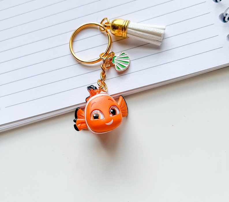 Nemo Keychain With Charm Etsy