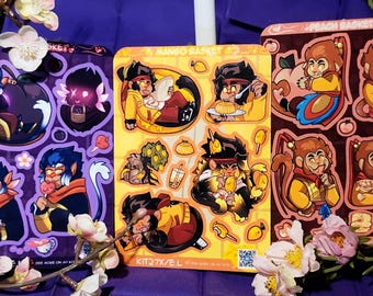 Hojas de pegatinas de LMK / Fruit Monkey