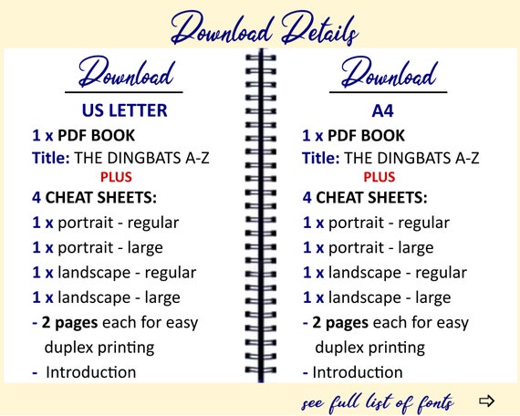 Dingbat Fonts List