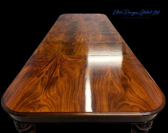 Stunning beautiful Elite very rare Antique Grand Victorian 1837-1901 flame mahogany dining table  professionally French polished.