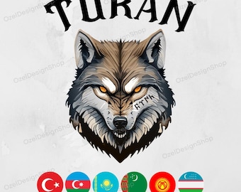TURAN – Grey Wolf Design (png) as Digital Download / Bozkurt /