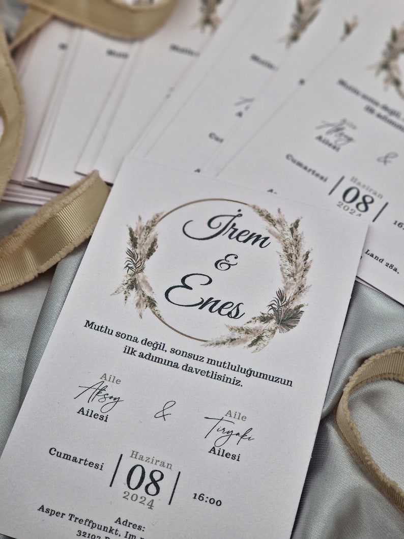 Einladungskarten Davetiye Inviation Sünnet Verlobung Hochzeit Nisan Bild 8