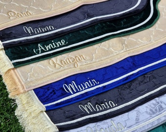 Personalized prayer rug, prayer rugs with names, Seccade, Namazlik