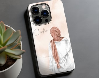 Personalized cell phone case, cell phone cover, gift, Muslim, Hijab, Islam