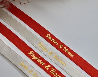 Personalized ring band / Söz / Nisan Kurdelesi / personalized satin band engagement engagement band/ Yüzük Kurdalesi