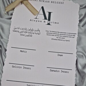 Dini Nikah Belgesi / Islamische Eheurkunde/Zertifikat/Imam Belgesi/ A4