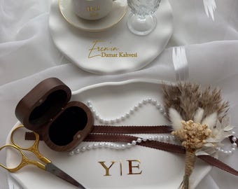 Engagement tray/ Nisan Tepsisi/Damat Tepsisi/Söz Tepsisi/ Yüzük Tepsisi/Wedding tray