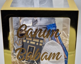 Muslim Gift Box,Prayer Rug,Umrah Gift, Tesbih, Hajj Gift, Fragrance Gift, Islam Gift Box,Muslim Gift