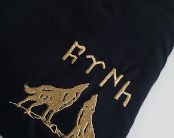 Tshirt miz Wolf/ bozkurt / Göktürk / embroidery / embroidered t-shirt / gift / Türkiye Kurt