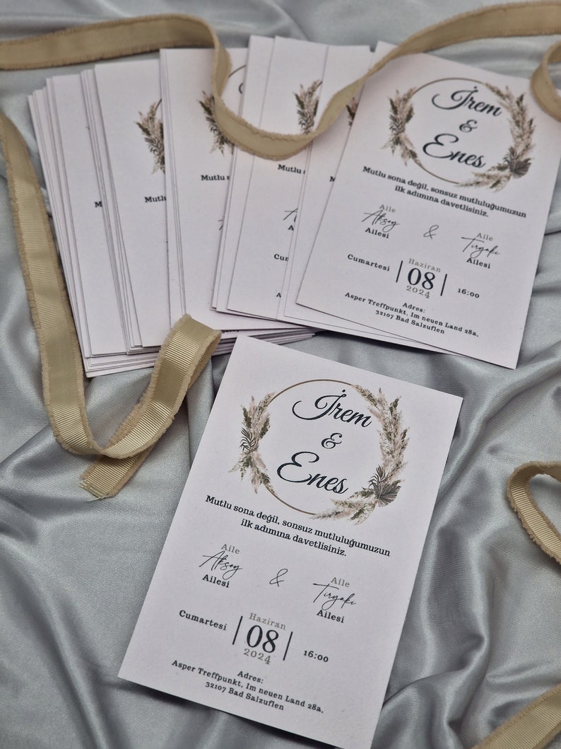 Einladungskarten Davetiye Inviation Sünnet Verlobung Hochzeit Nisan Bild 4